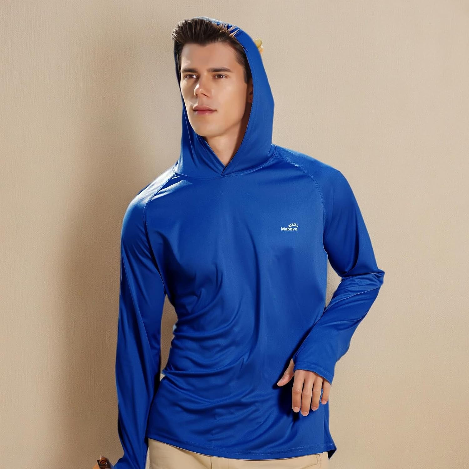 Men'S UPF 50+ Long Sleeve Sun Shirts UV Protection Hoodie Rash Guard Hiking Fishing Swim T Shirt